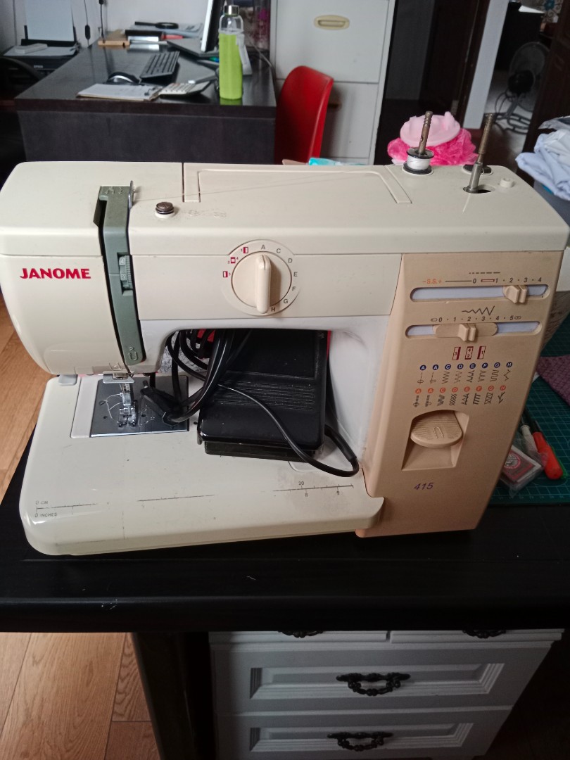 Janome 415 sewing machine, Furniture & Home Living, Home Improvement ...