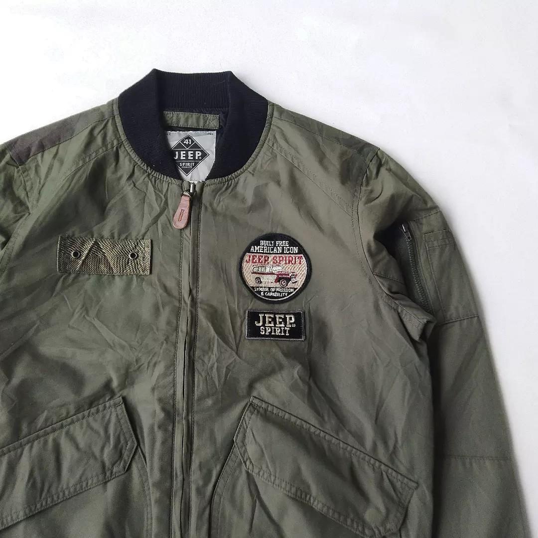 Jeep Bomber Jacket Fesyen Pria Pakaian Baju Luaran di Carousell