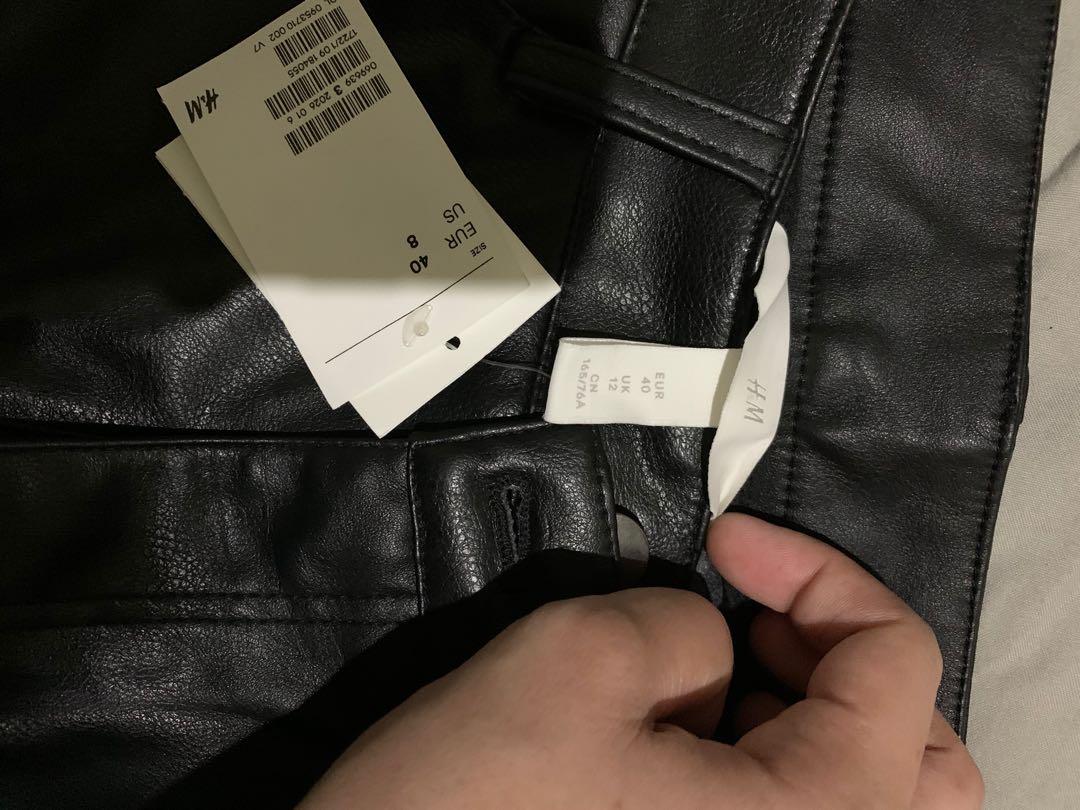leather pants h\u0026m, Fesyen Pria, Pakaian 