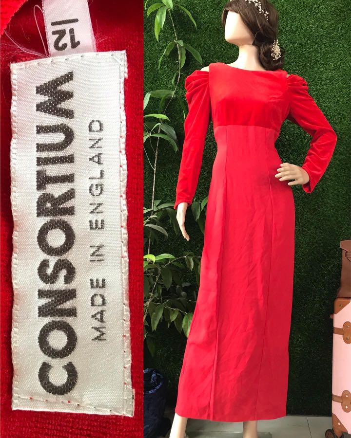 Dress Gown / Party Red dress / Long 