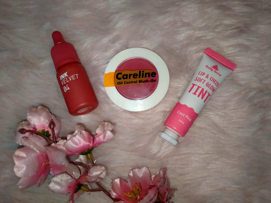 Lip tint and Blush Bundle Peripera,Careline,Pretty Secret, Beauty