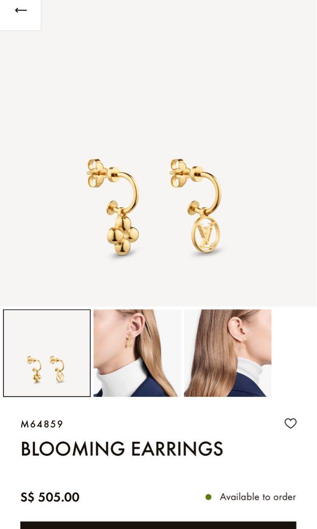 Louis Vuitton Gold Blooming Earrings