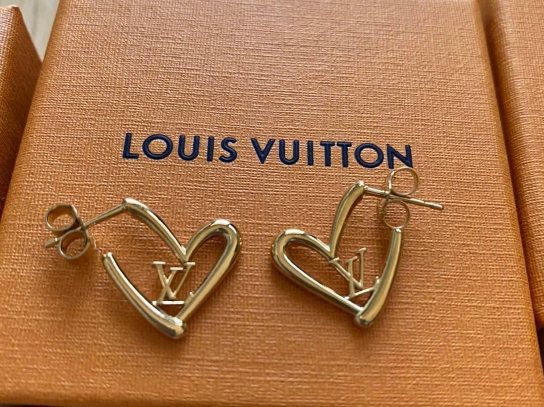heart shaped louis vuitton earrings