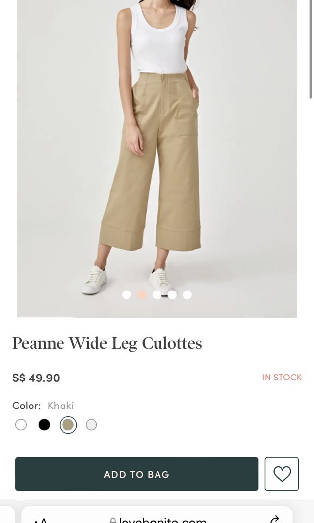 Love Bonito Peanne Wide leg culottes, Women's Fashion, Bottoms, Other ...