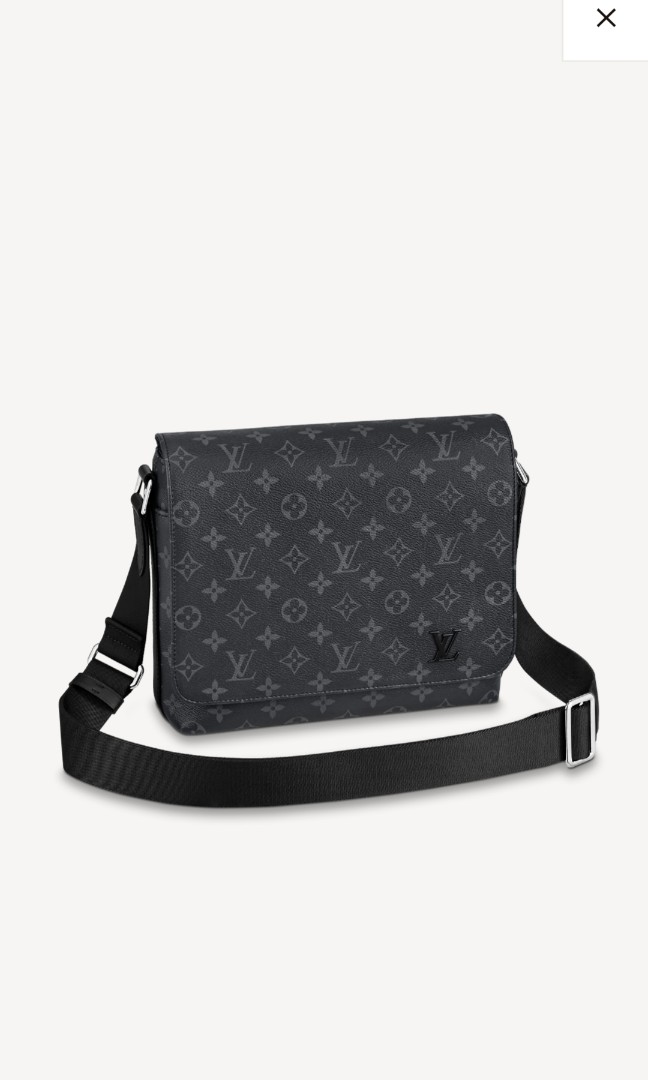 Louis Vuitton District Monogram Eclipse MM Black in Canvas/Leather