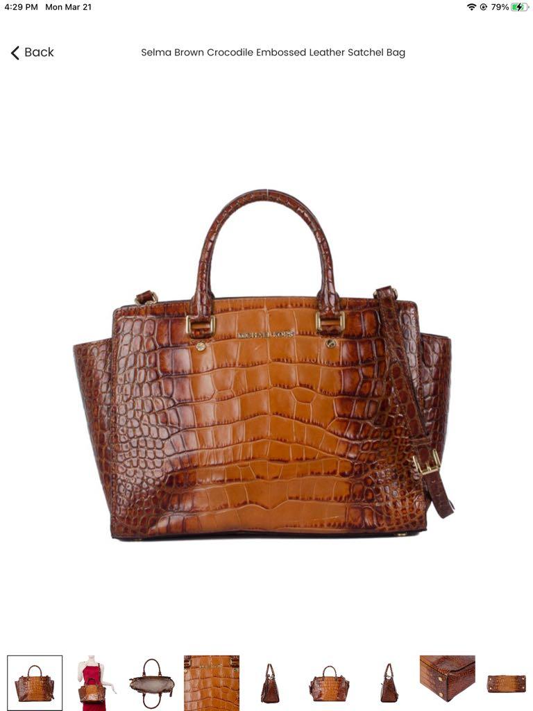 Michael kors discount brown crocodile bag