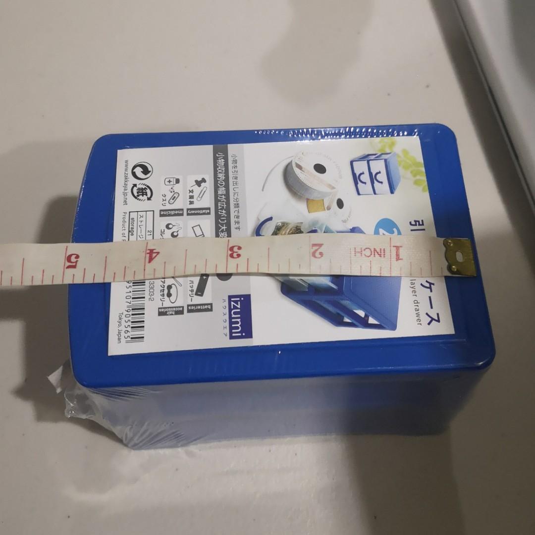 Mini Drawer 2 layer (Category: Storage Boxes & Baskets) located in Quezon City. Submitted by ddeonz (Listing ID 1150354402, Image 3). Description: Sealed and brand new See last three photos for dimensions Rfs: extra Last price posted Gcash payment.