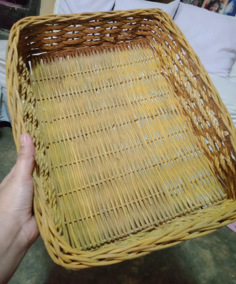 Native Rectangle pastry basket, tray storage organizer or fruit basket (Category: Gift Baskets & Hampers) located in Quezon City. Submitted by Dbakerbel_th (Listing ID 1150224961, Image 2). Description: ✅12" Width ✅16" Length ✅3" Height.