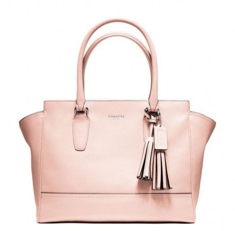 New authentic Coach Legacy Leather Medium Candace Carryall Bag Pink Women s Fashion Bags Wallets Shoulder Bags on Carousell