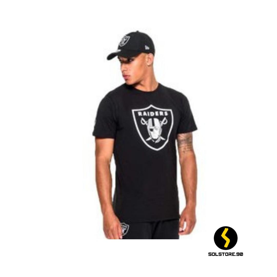 Black Las Vegas Raiders Gray Pinstripe New Era Short Sleeve T-Shirt S