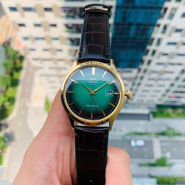 Orient FAC08002F0 Mechanical Classic Green Dial Analog Leather Automatic Men s Dress Watch FAC08002F AC08002F