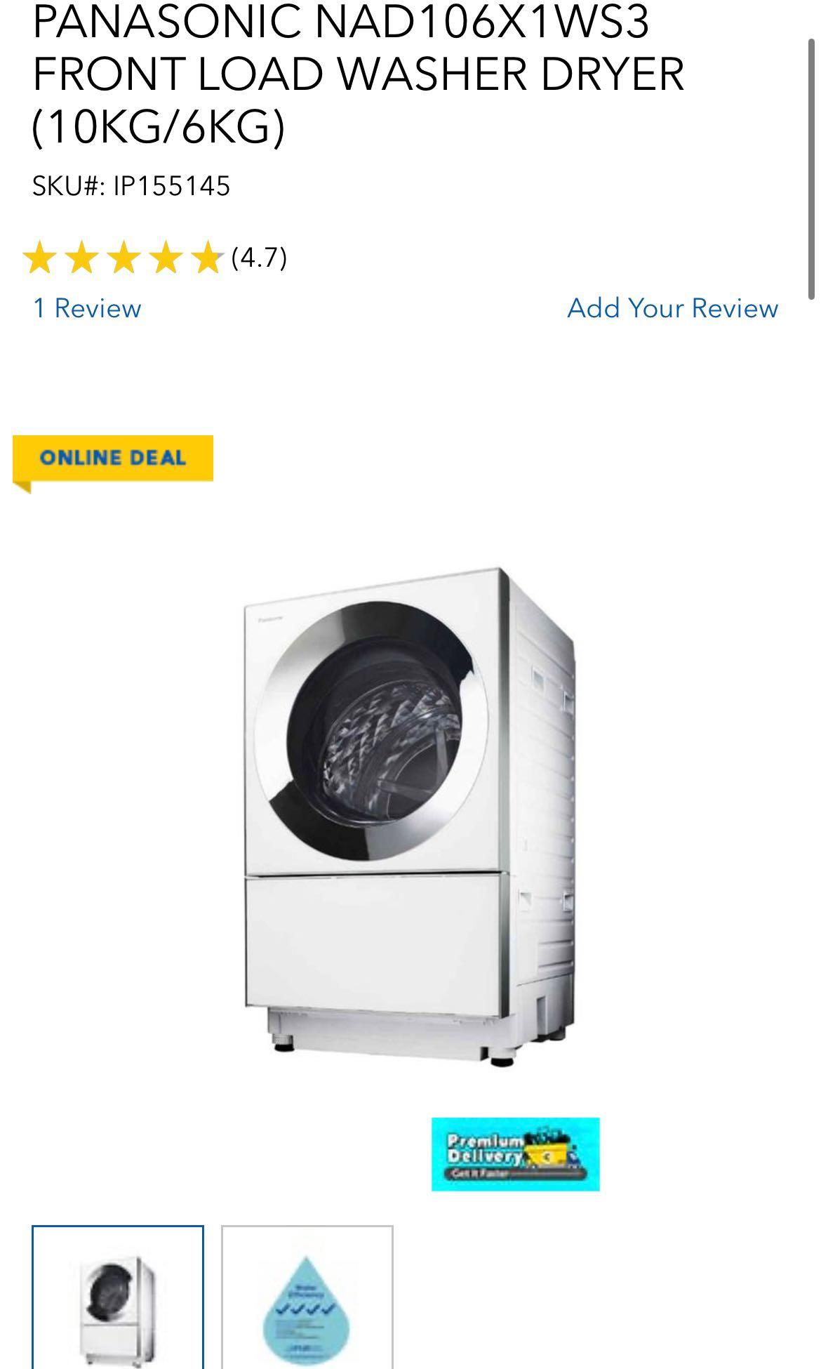 Panasonic Washer + Dryer (2 in 1), TV & Home Appliances, Washing