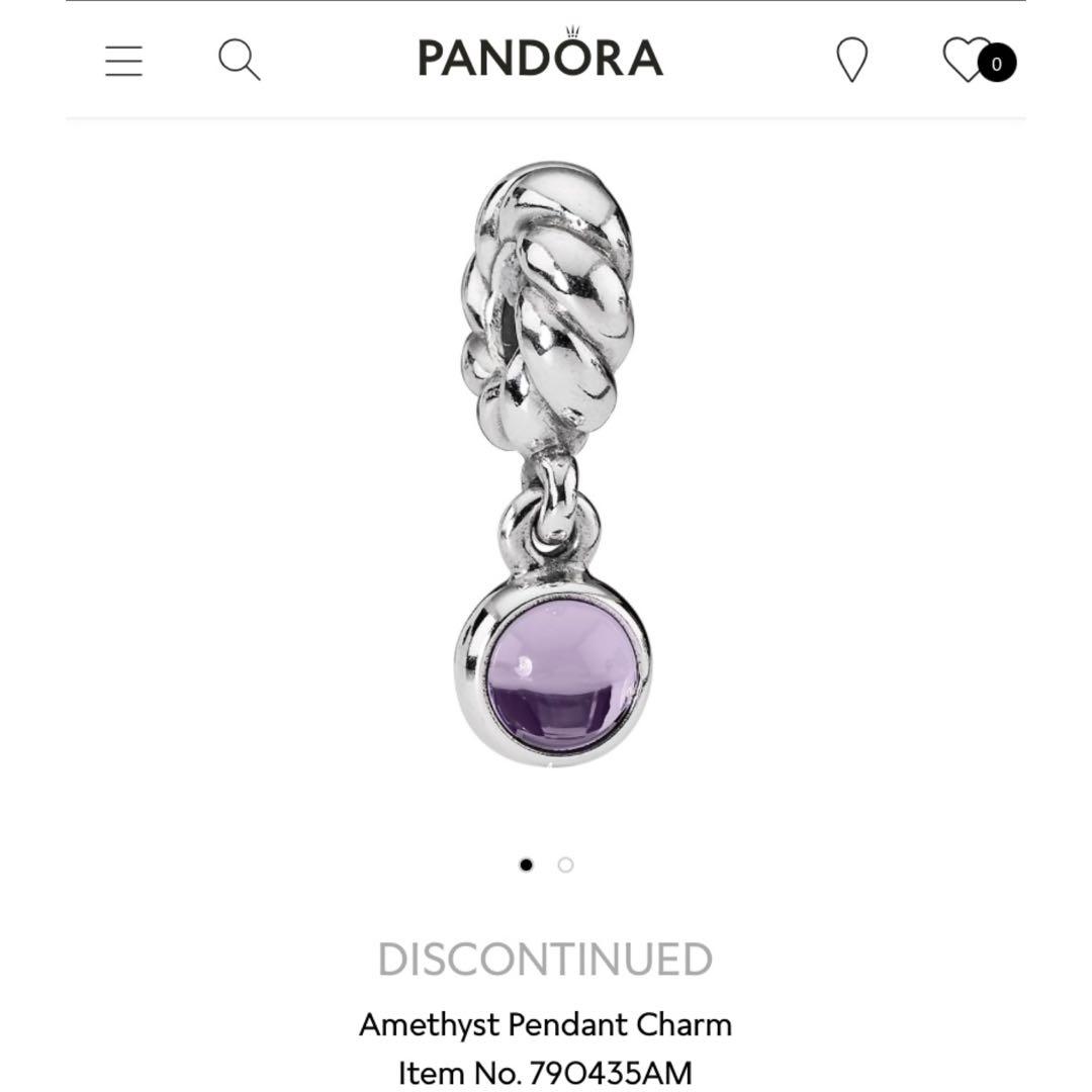Pandora amethyst pendant sale