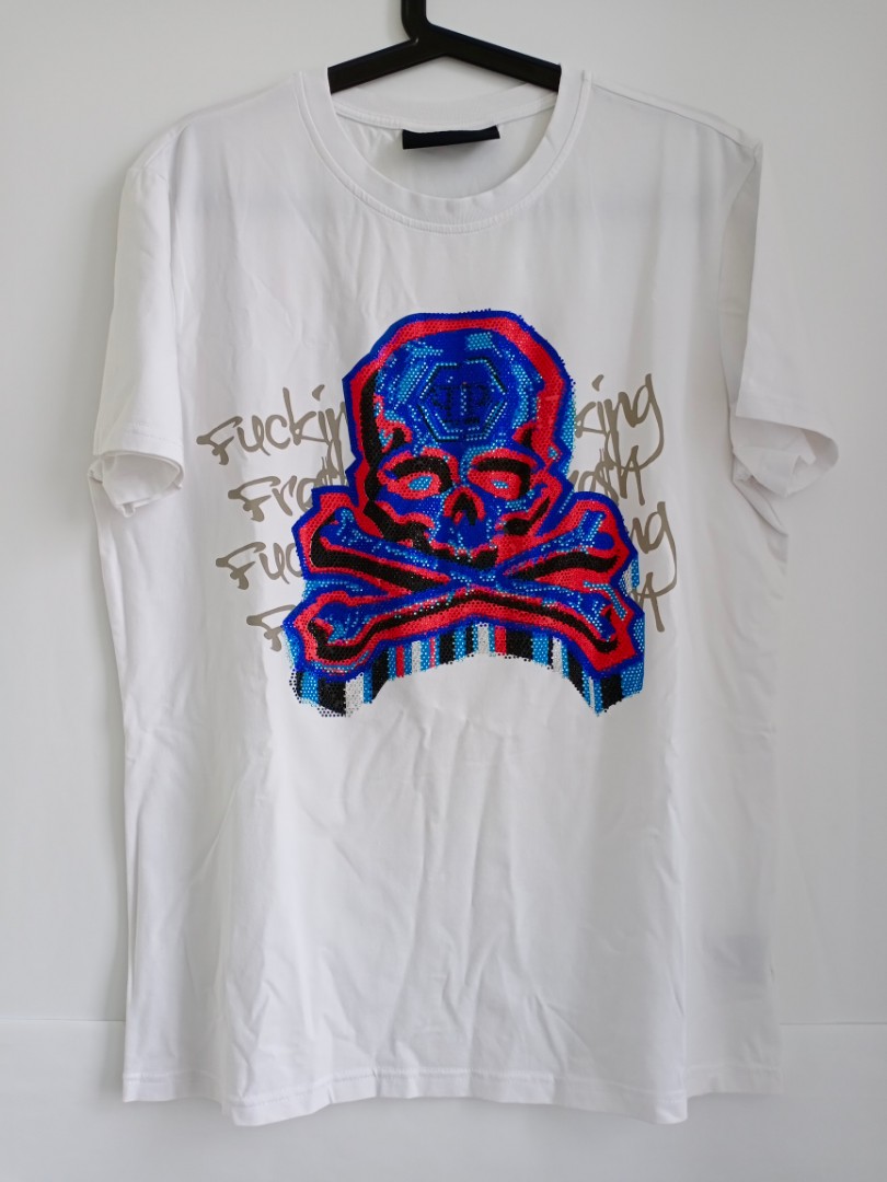 Sweat à Capuche Vintage Philipp Plein - Motif Fucking Fresh 1978, Taille M, Unisexe En Très Bon état