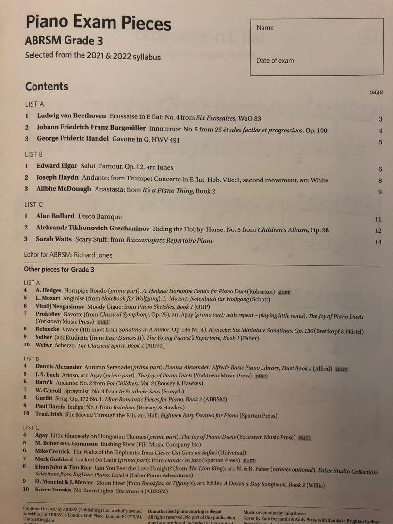 ABRSM Piano Exam Pieces 2021 2022 Grade In, 2023 2024 Grade 2, A - Foto 12