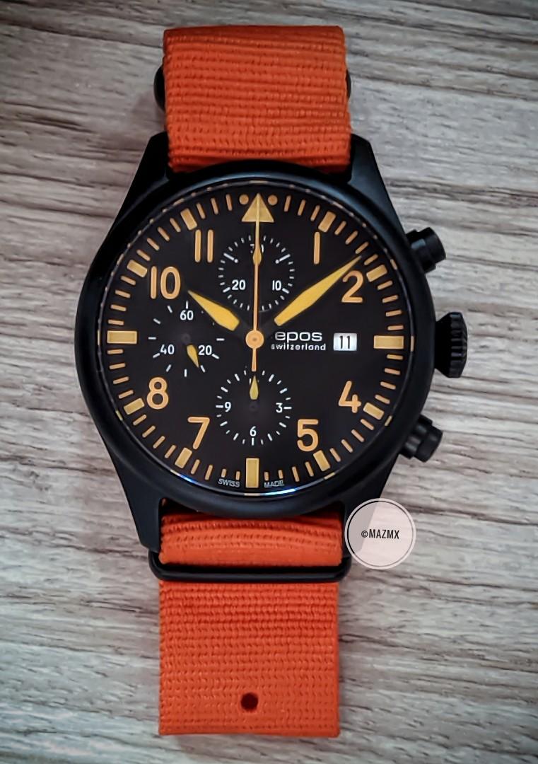 Rare Swiss Epos Pilot Sportive Chronograph Automatic Bargain Luxury Watches on Carousell