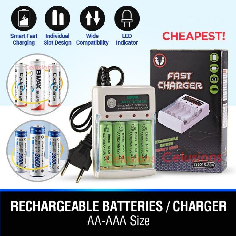 Rechargeable Batteries a 4 Slots Socket Charger Ni Mh Battery Tester For Toys Wireless Mouse Fan Photography Photography Accessories Batteries Chargers On Carousell