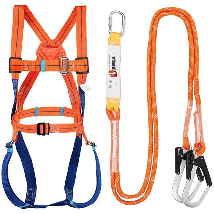 Safety Full Body Harness Double Lanyard with Shock Absorber, Commercial