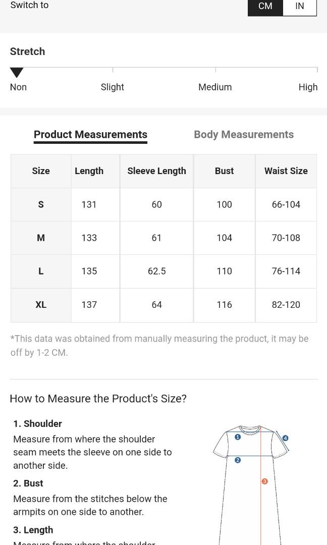 Shein dress size online guide