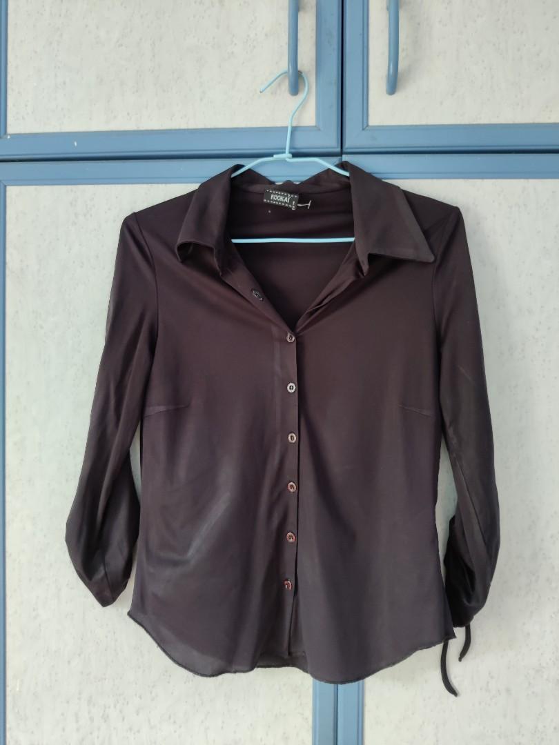 Simple black button down (Category: Shirts) located in Singapore. Submitted by figmentfig (Listing ID 1150290131, Image 1). Description: Simple black button down brand is Kookaï worn 1x only Size US1 (about UK6) great for work Check my listings for more items - doing wardrobe clearance, discounts if you buy more than 1 piece :).