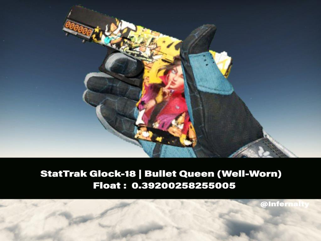 StatTrak Glock18 Bullet Queen WW CSGO SKINS KNIVES, Video Gaming