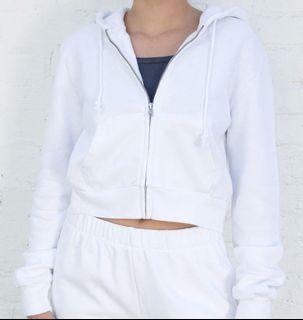 crop zip through hoodie