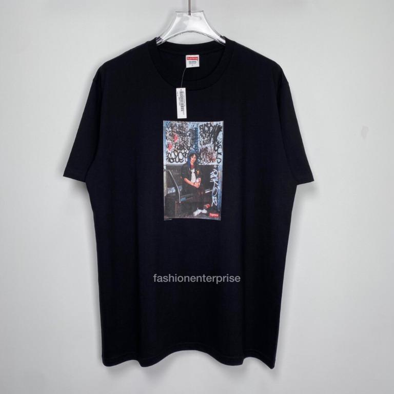 Black and pink supreme shirt hotsell
