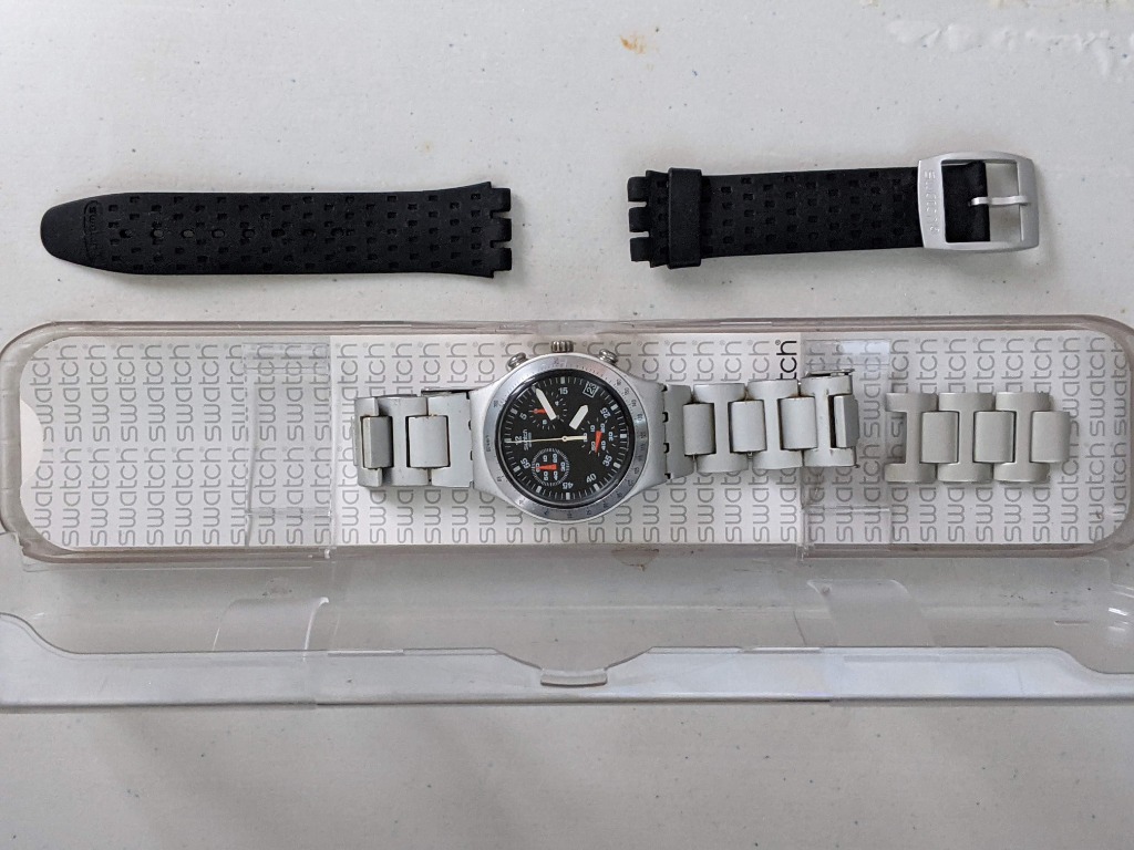 Swatch Irony YCS4024 Aluminum extra strap Men s Fashion