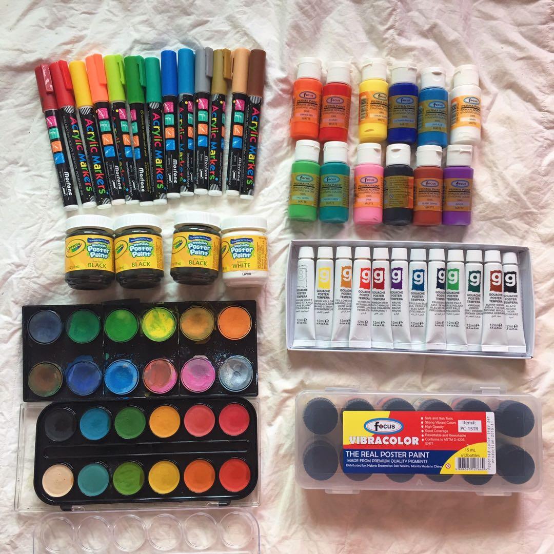 TAKE ALL 🎨Art Materials, Gouache, Acrylic Markers, Watercolor, Poster Paint