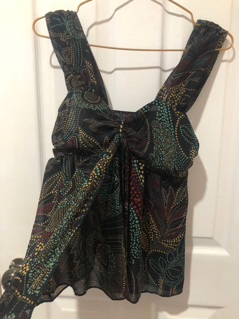Topshop sleeveless see through blouse (Category: Blouses) located in Quezon City. Submitted by cnccollections (Listing ID 1150342817, Image 3). Description: Super comfy fabric! Great for summer outfit. .