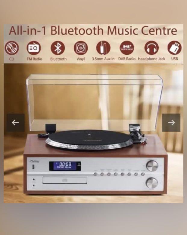 Turntable with built in subwoofer speaker, Audio, Soundbars, Speakers