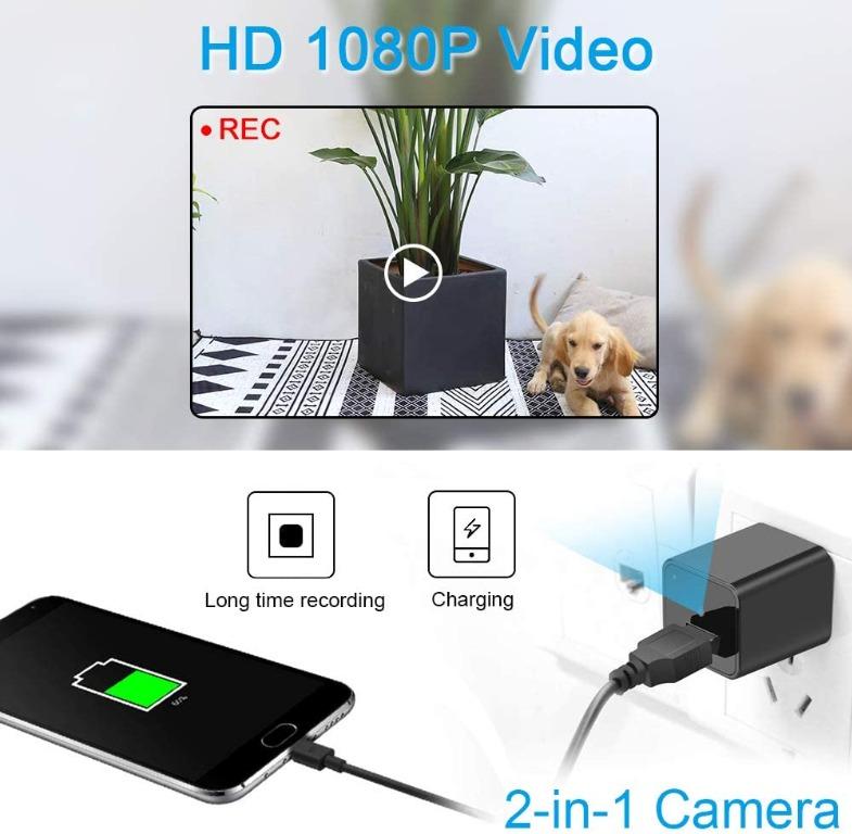 USB Wall Charger Camera UYIKOO 1080P WiFi Hidden Camera Charger Mini
