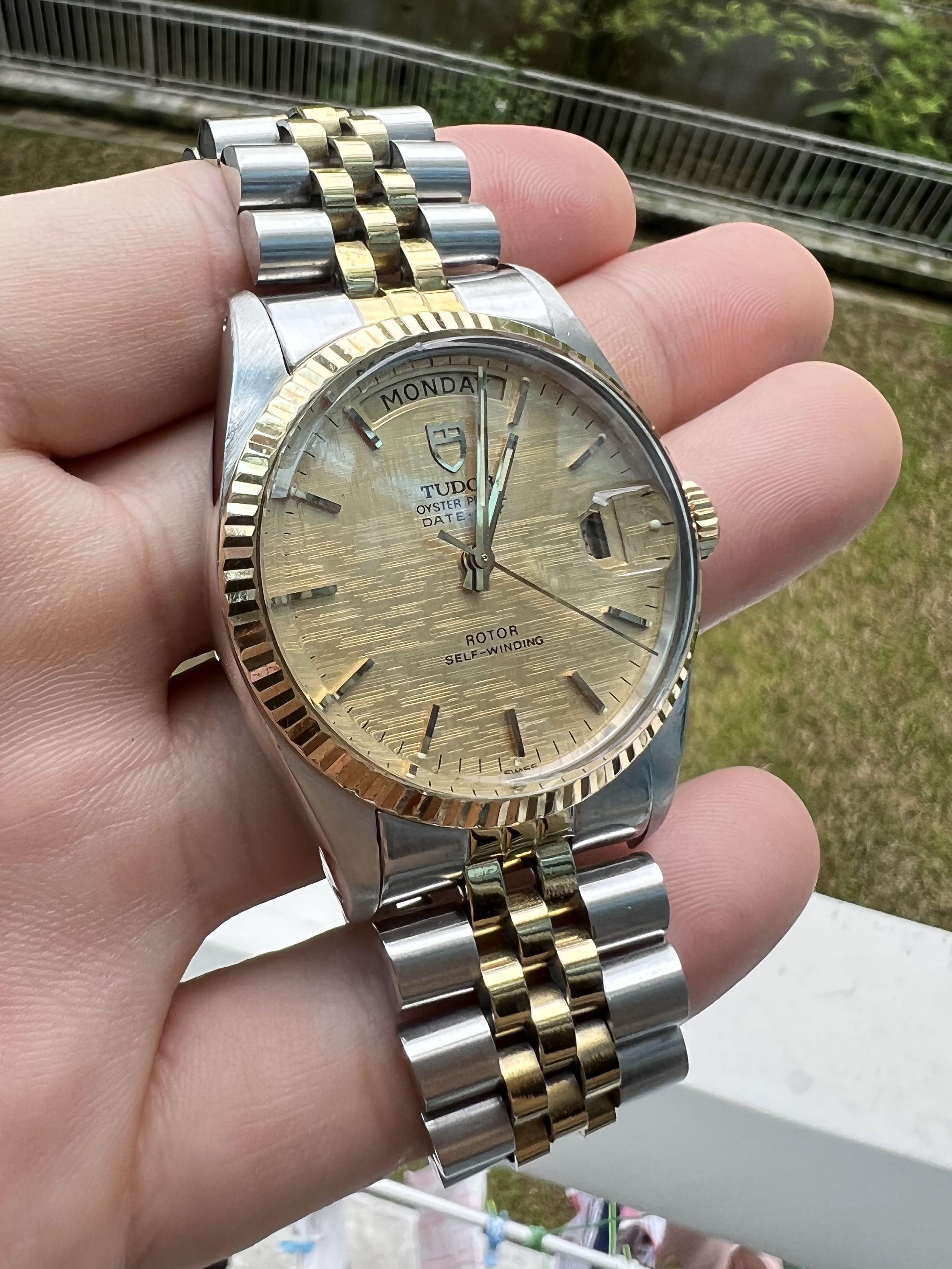 Tudor prince sales day date gold