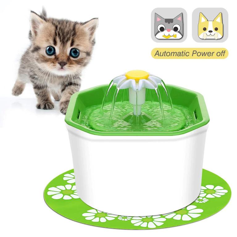 Cat Water Fountains Color : Light green, Size : 1.9L Quiet Automatic Cats Water Dispenser With Filter Ceramic Pet Drinking Fountain For Dogs