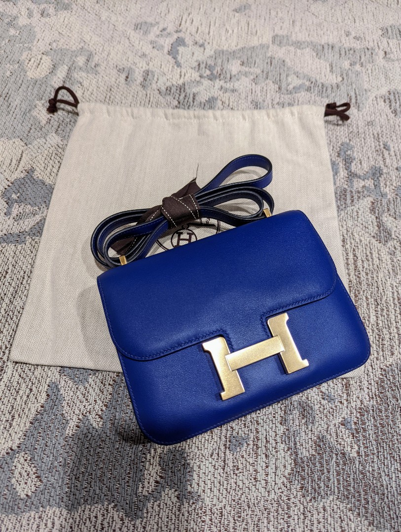 SUPER RARE! Hermes Constance 18 Metallic Silver Chèvre leather Phw, Luxury  on Carousell