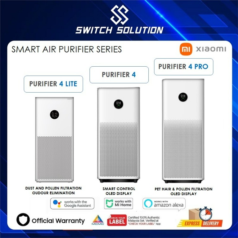 XIAOMI SMART AIR PURIFIER 4(Breath Clean, Breath Healthy) works with