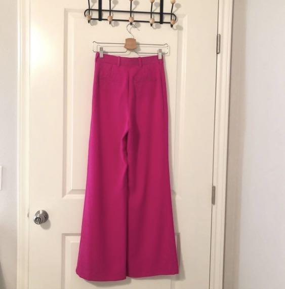 SOLD!! Zara pink wide leg long tousers 