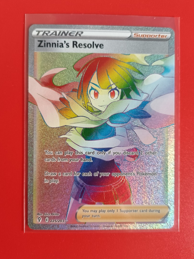 Zinnia's Resolve Rainbow Hyper Rare (225/203) Pokemon TCG Evolving