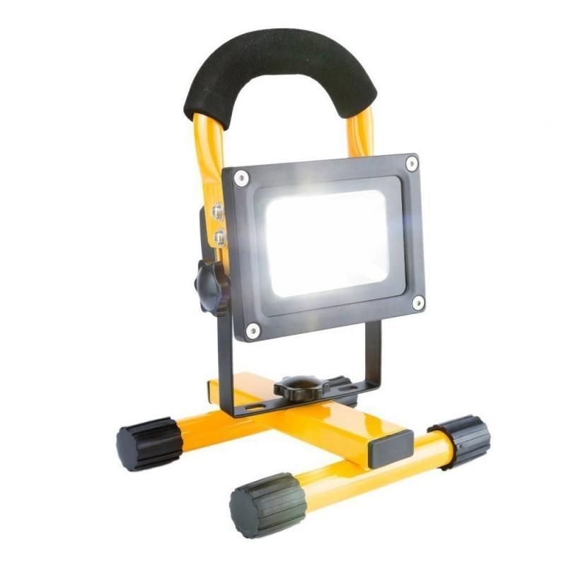 10W LED Portable Rechargeable Flood Light with Bracket in Cool White 6000K  IP65 Waterproof for Workshop Garage Home Camping (M8229), Furniture  Home  Living, Lighting  Fans, Lighting on Carousell