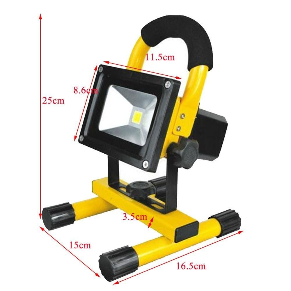 10W LED Portable Rechargeable Flood Light with Bracket in Cool White 6000K  IP65 Waterproof for Workshop Garage Home Camping (M8229), Furniture  Home  Living, Lighting  Fans, Lighting on Carousell