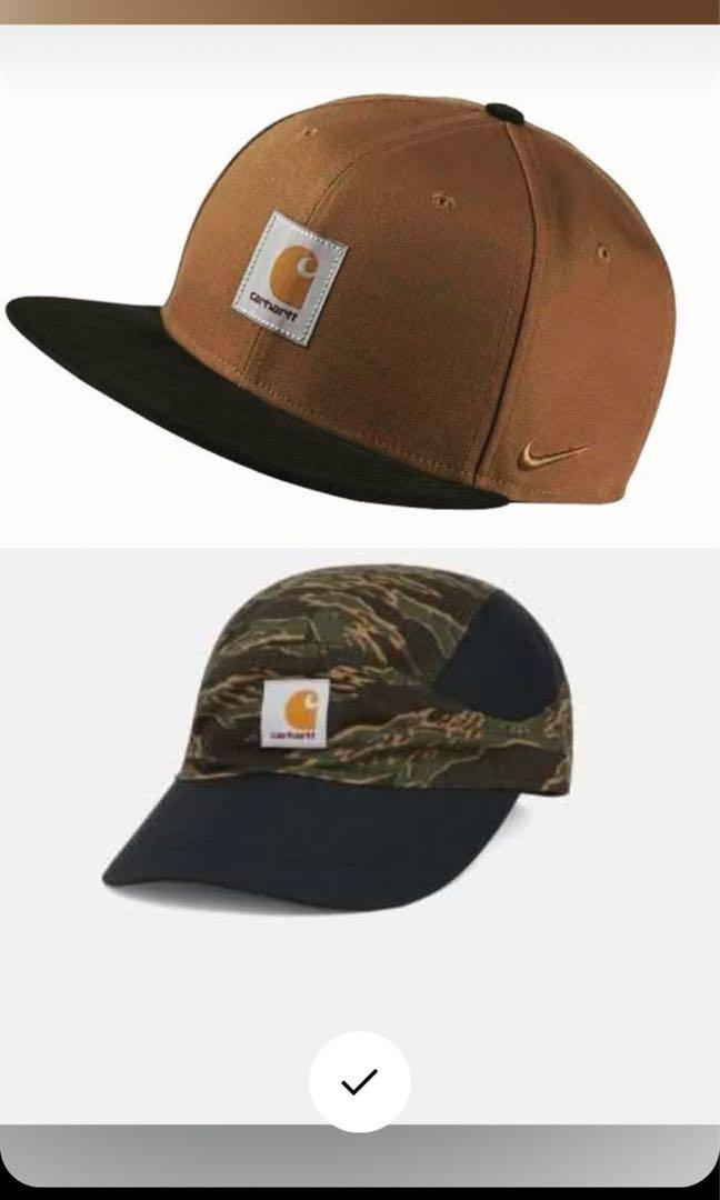1 set nike x carhartt cap NIKE x Carhartt WIP NRG Tailwind Cap AV4783 010 Men s Brown X Carhartt Baseball Cap Carousell