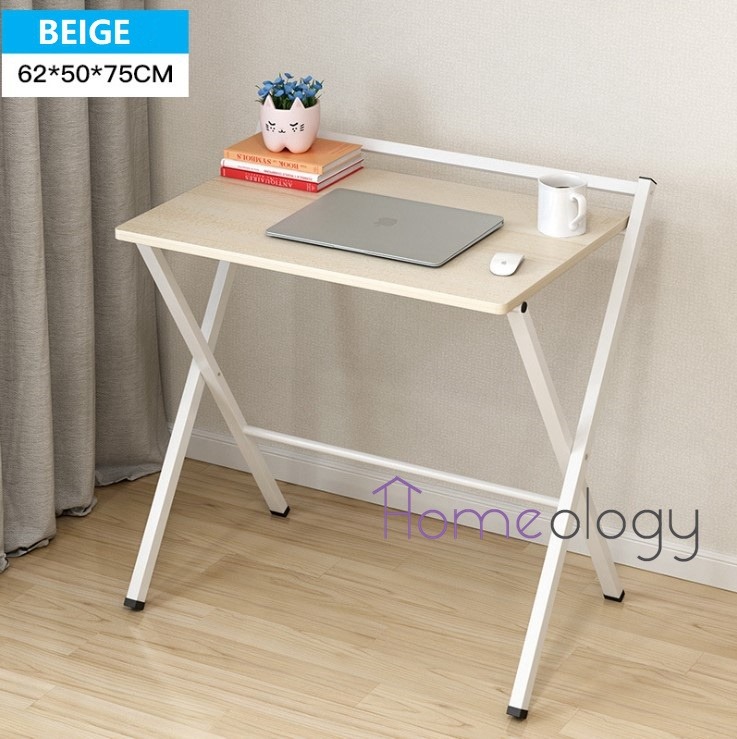 1 tier 62cm Foldable Study Computer Table, Furniture & Home Living ...