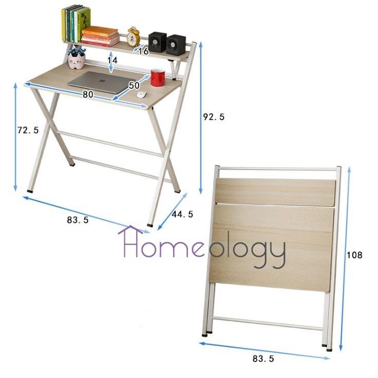 2 Tier 83cm Foldable Table Study Table, Furniture & Home Living ...