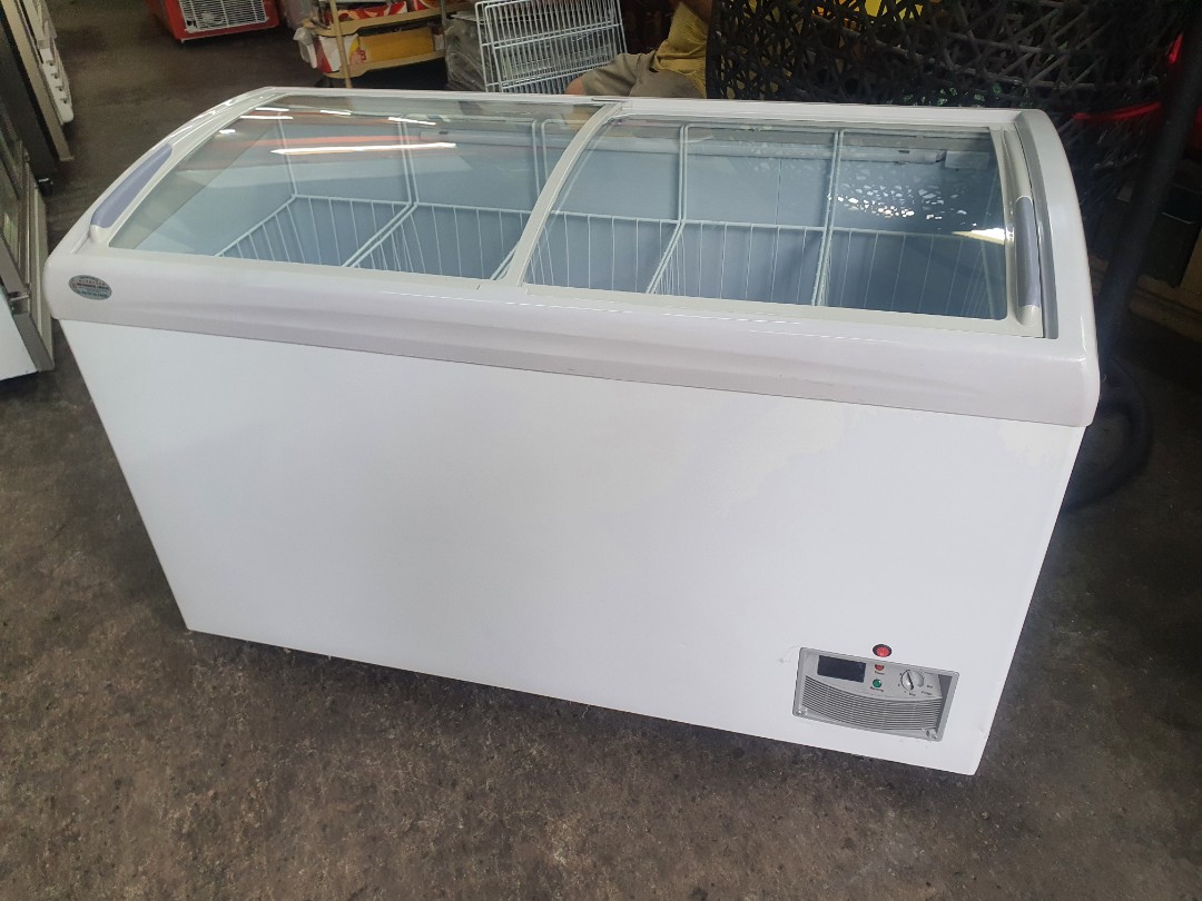 4ft glass sliding chest freezer[post-rental unit], TV & Home Appliances ...