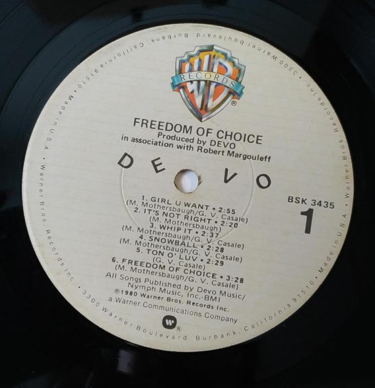現貨DEVO Freedom Of Choice 1980年USA版黑膠唱片Vinyl LP NEW