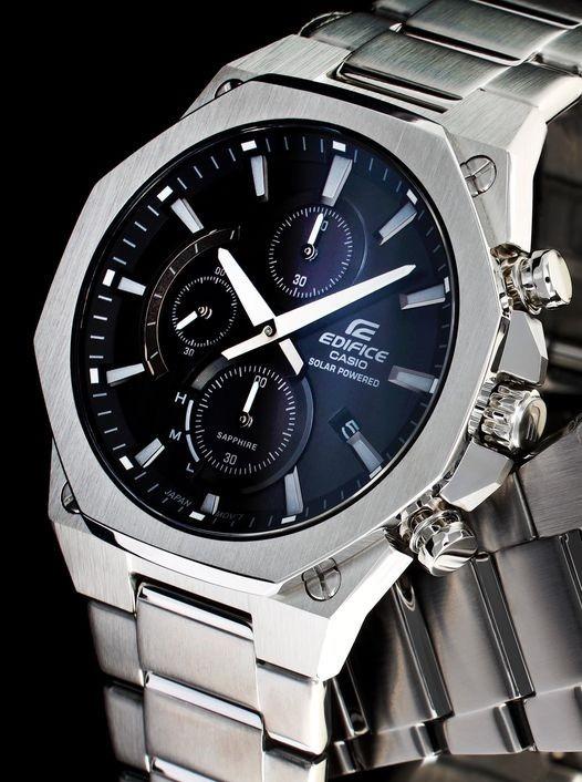 EFSS570D-1A  EDIFICE Slim Solar Powered Chronograph with Sapphire Crystal