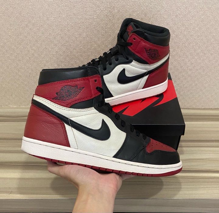 Air Jordan 1 Bred Toes Uk10 Us11, Men's 