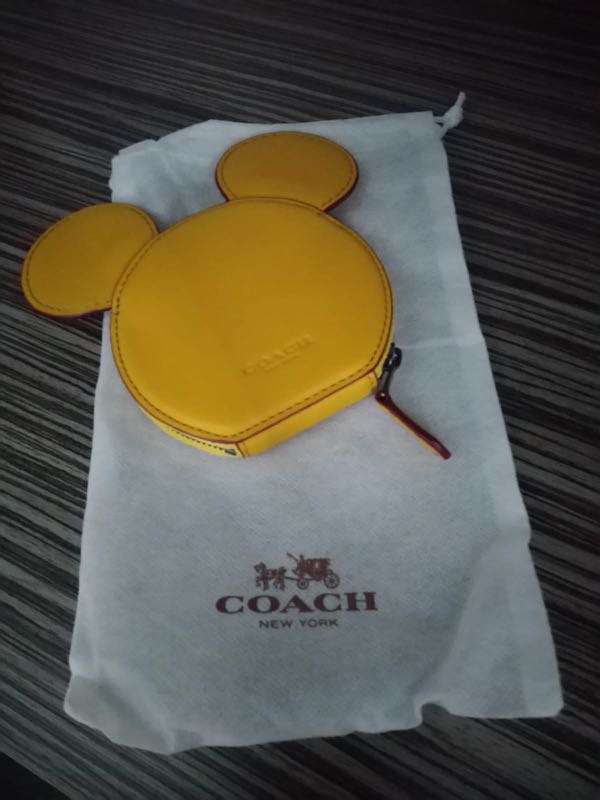 Authentic Coach x Disney Mickey Mouse Coin Purse Women s Fashion Bags Wallets Wallets Card Holders on Carousell