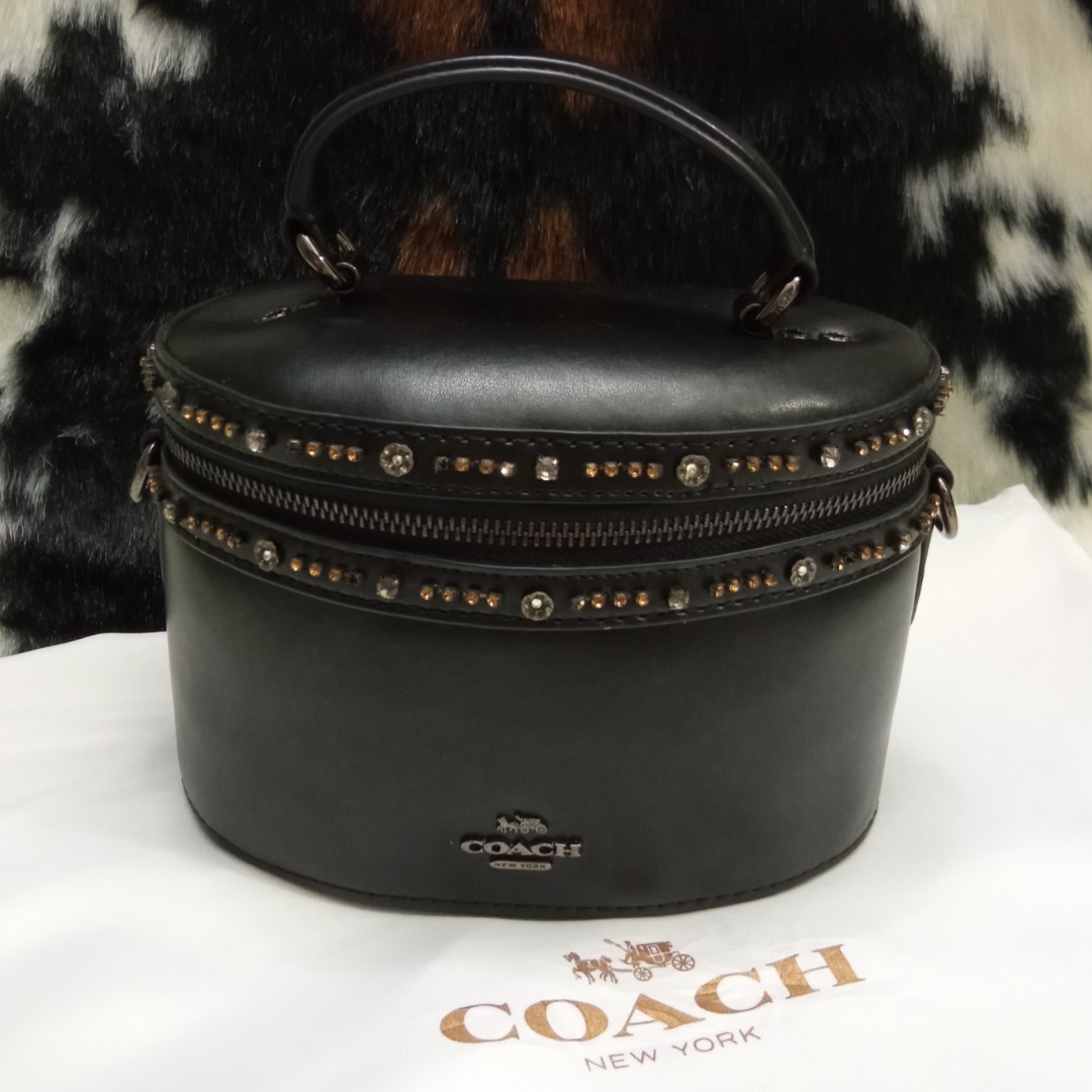 Coach selena hot sale trail bag black