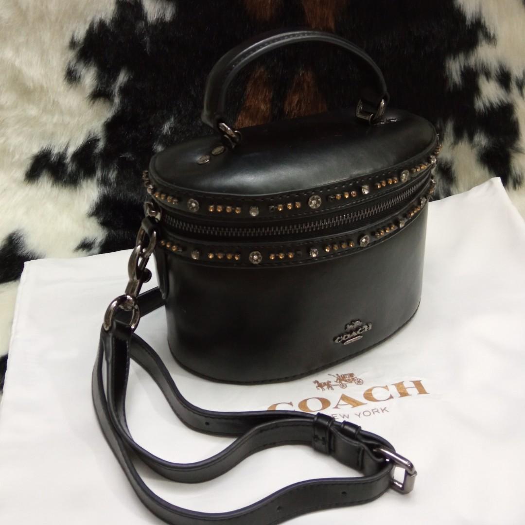 Coach x selena gomez crystal embellished trail bag online